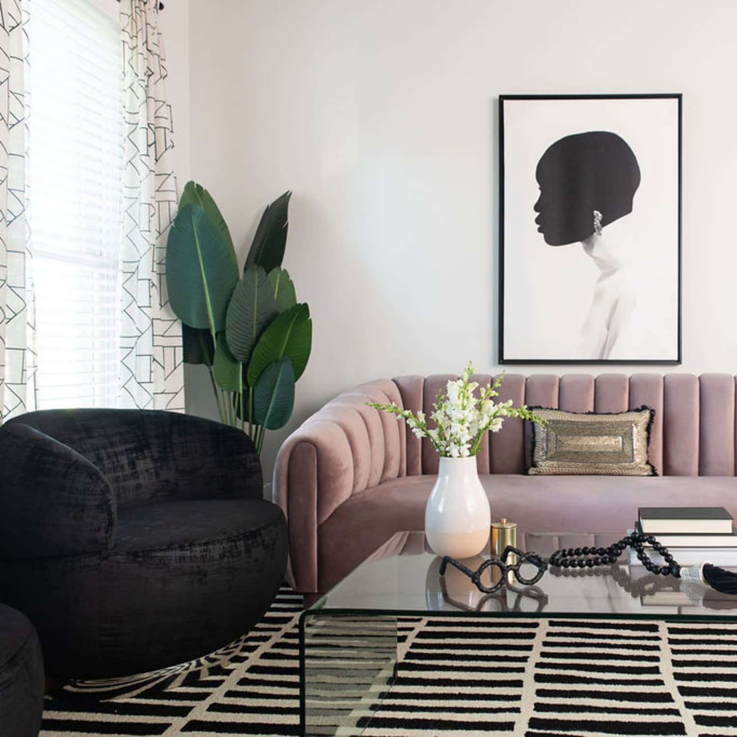 Indigo and top grey living room